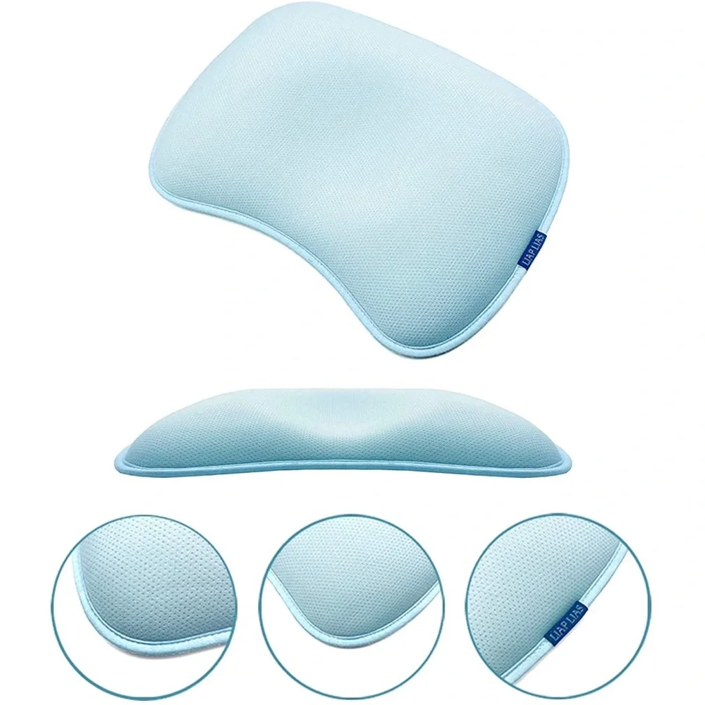 Newborn Breathable Sweat Absorbing Washable Baby Infant Pillow 1-12 Months Pink